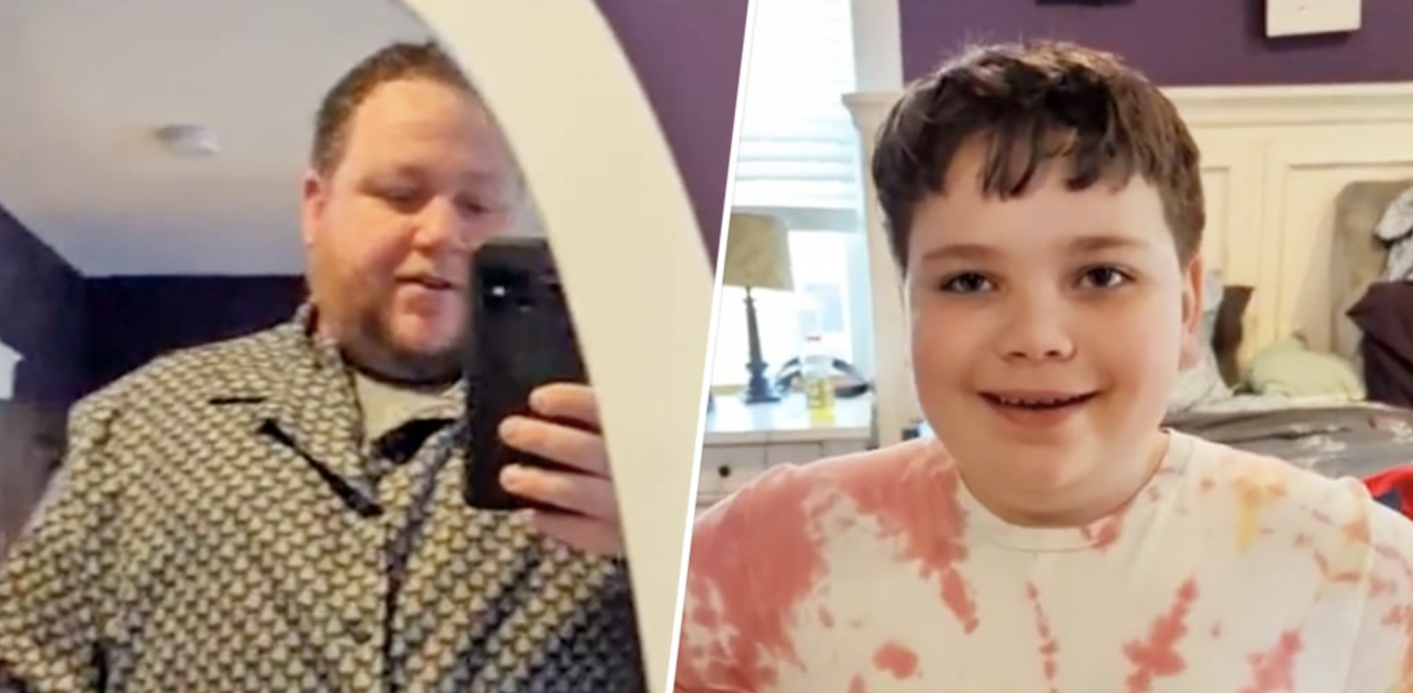Boy Gives Dad a Shirt He Sewed Himself and the Precious Exchange Has Gone Viral