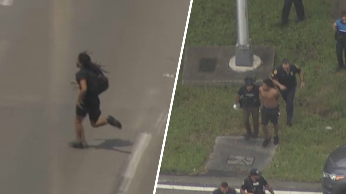 Suspect in custody after police chase ends in foot pursuit in Miami